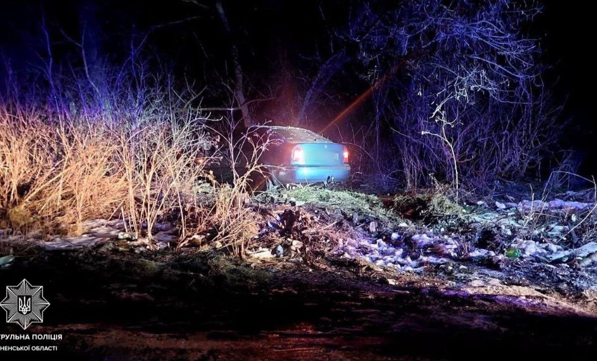 На Рівненщині п’яний водій з’їхав у кювет