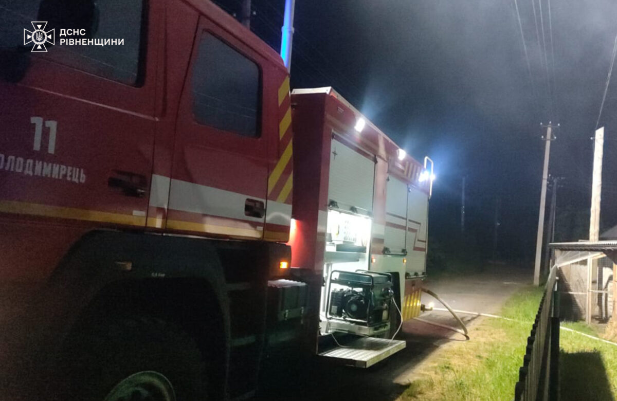 На Рівненщині внаслідок пожежі згоріла господарська будівля
