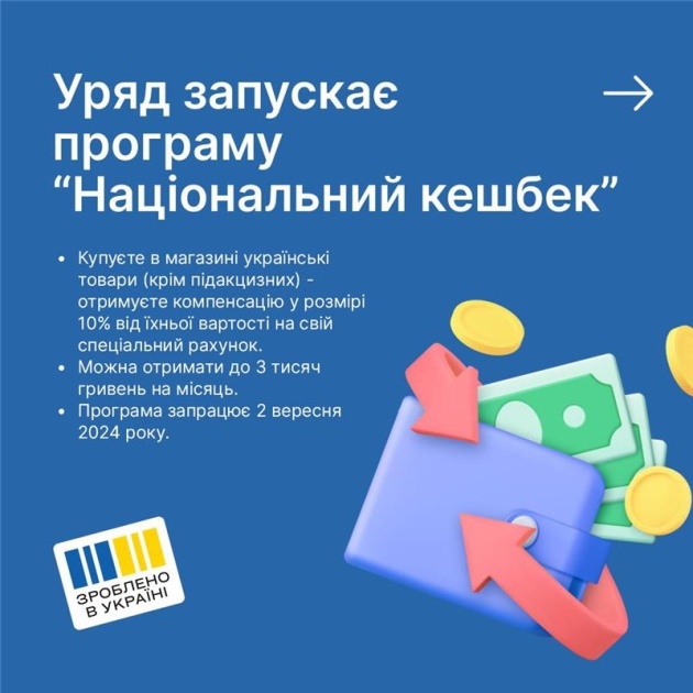 1 "Національний кешбек": 10% вартості куплених українських товарів можна використати на комуналку