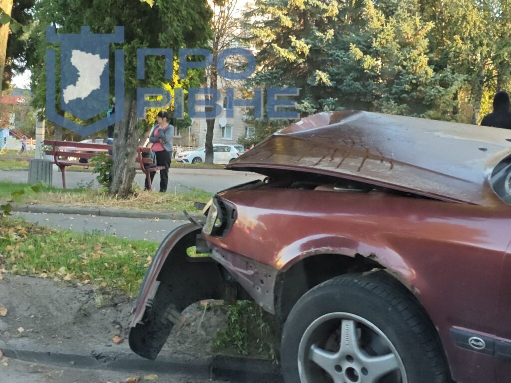 1 Рівнянин із самого ранку в'їхав у дерево (ФОТО)