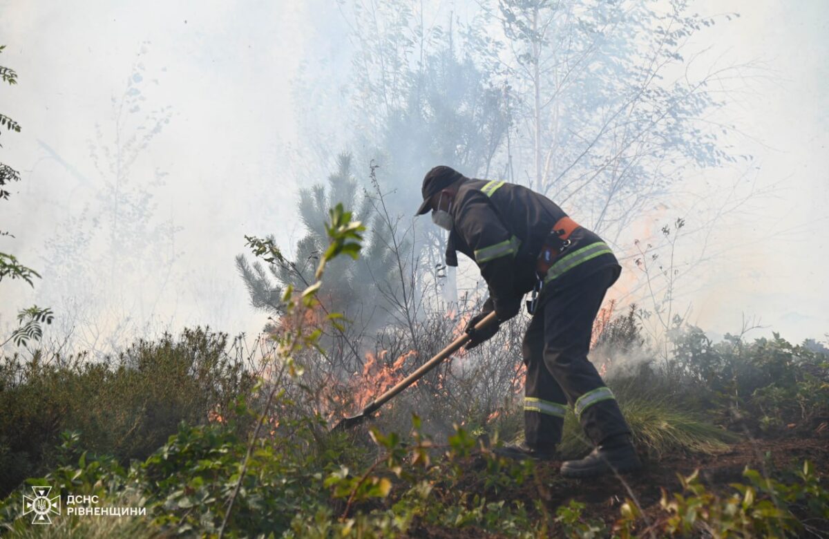 На Сарненщині третій день не можуть погасити пожежу: ситуацію ускладнюють  погодні умови