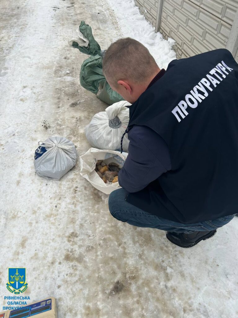 1 Депутат однієї з громад на Рівненщині організував «чорний» бізнес: вилучили 100 кг бурштину