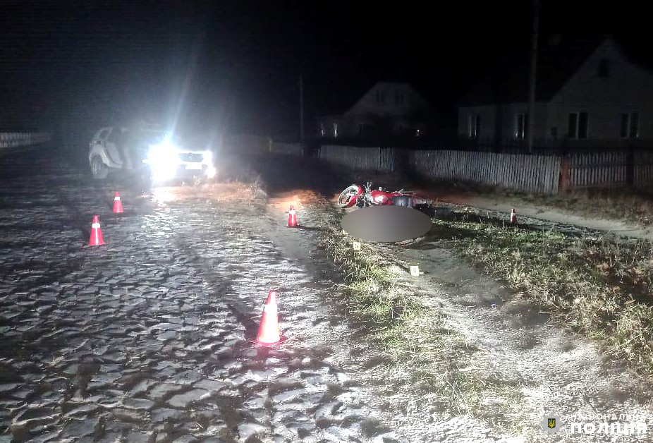 1 Смерть на мотоциклі: на Рівненщині у перший день нового року загинув юнак