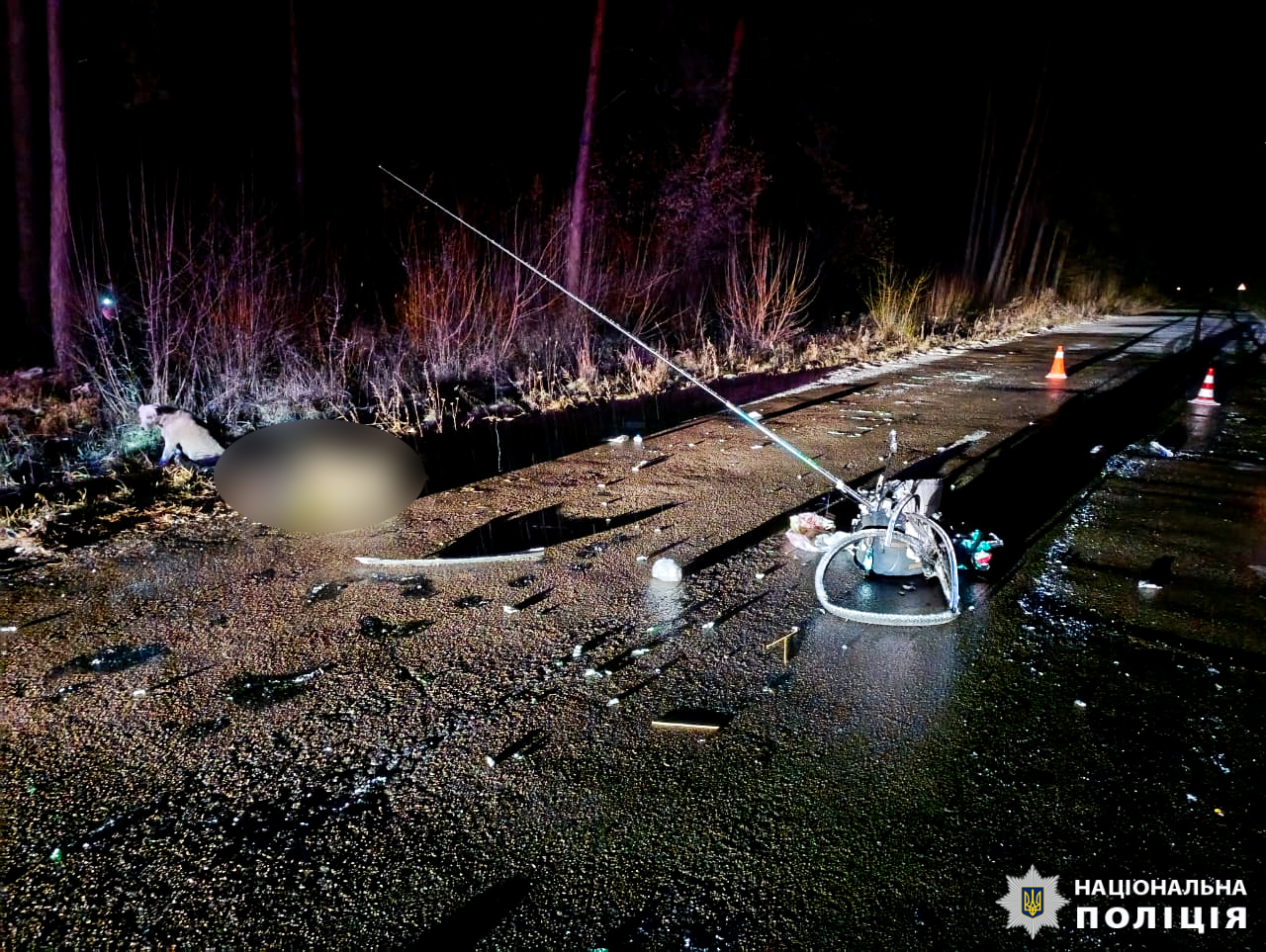 1 На Рівненщині водій збив велосипедиста та втік з місця ДТП