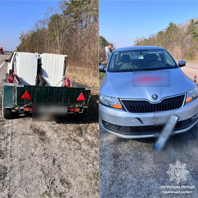 У ДТП на Рівненщині вантаж з причепа пошкодив інший автомобіль 0000