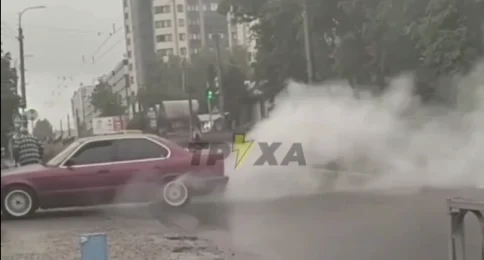 Дрифт на великій швидкості в Рівному: водія BMW зупинили з ознаками сп’яніння +(ВІДЕО)