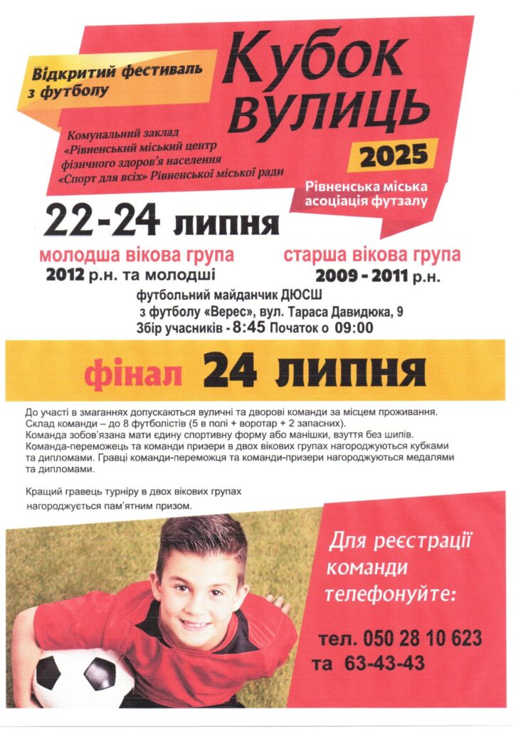 1 У Рівному пройде фестиваль з дворового футболу: як зареєструвати свою команду