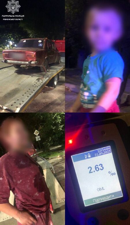 П’яна і без прав: у Рівному водійка їхала з малюком в авто