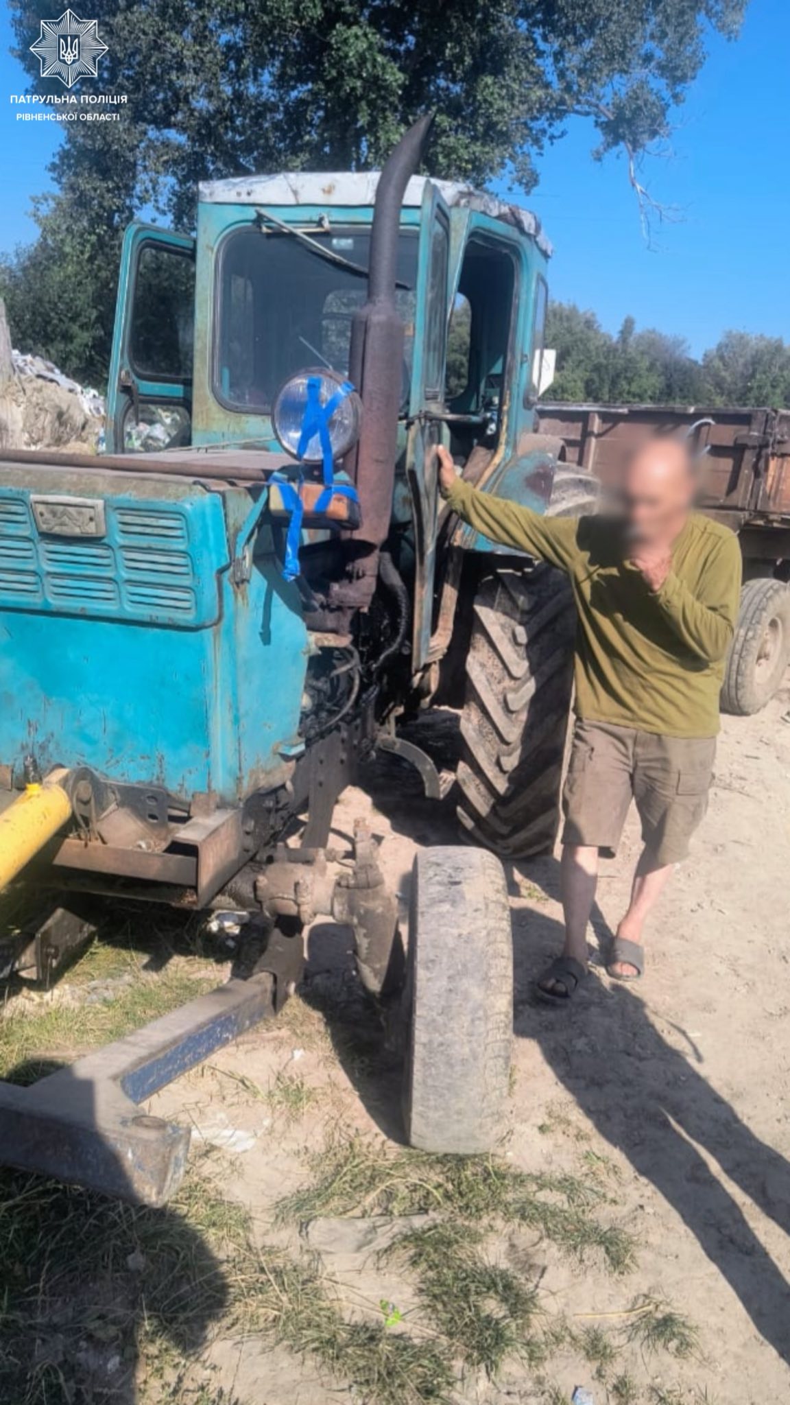 На Рівненщині тракторист протаранив авто і втік: в крові – алкоголю у 13 разів більше за норму 0000
