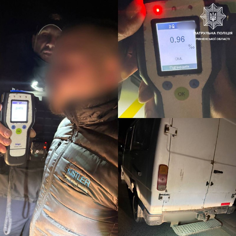У Рівному патрульні зупинили «п’яного рекордсмена»: втретє за рік за кермом у нетверезому стані 0000