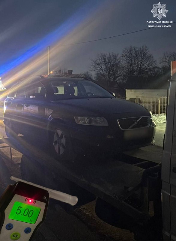 У Рівному зупинили водія з рекордною кількістю алкоголю в крові 0000