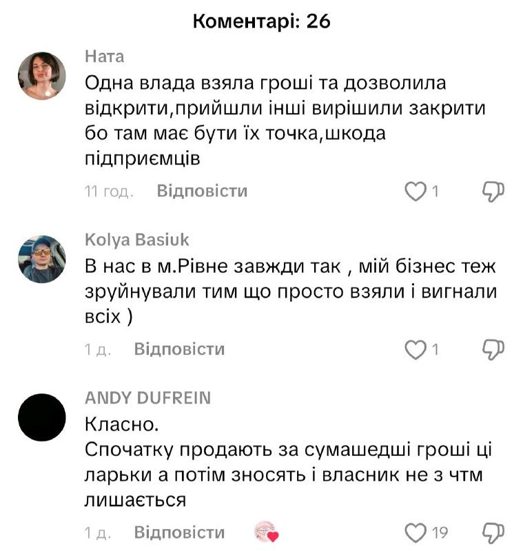 1 У Рівному обурюються через примусове звільнення території від бізнесу на Київській біля «Сільпо»