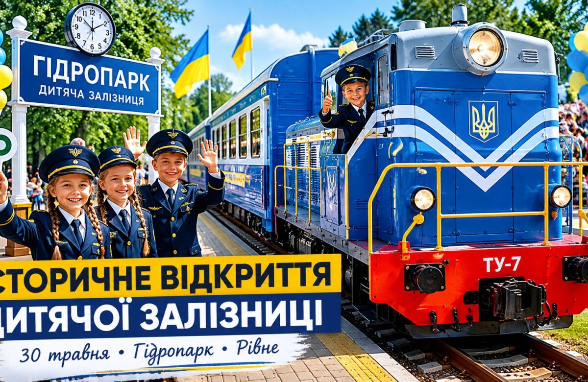 На Гідропарку у Рівному відбудеться історичне відкриття дитячої залізниці (Програма заходу)