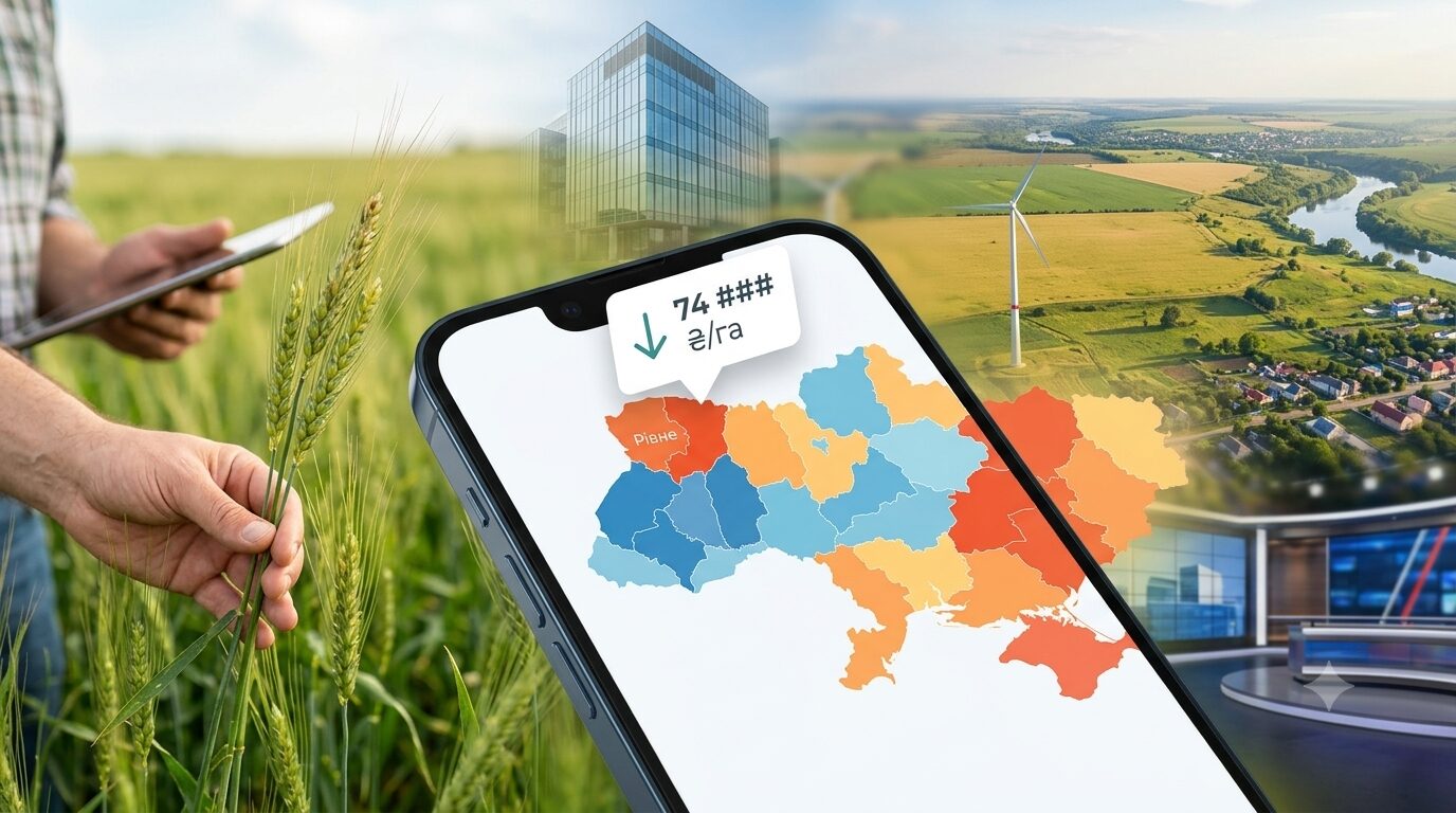 Яка ціна землі на Рівненщині у 2026 та скільки коштує гектар паю в інших областях 0000