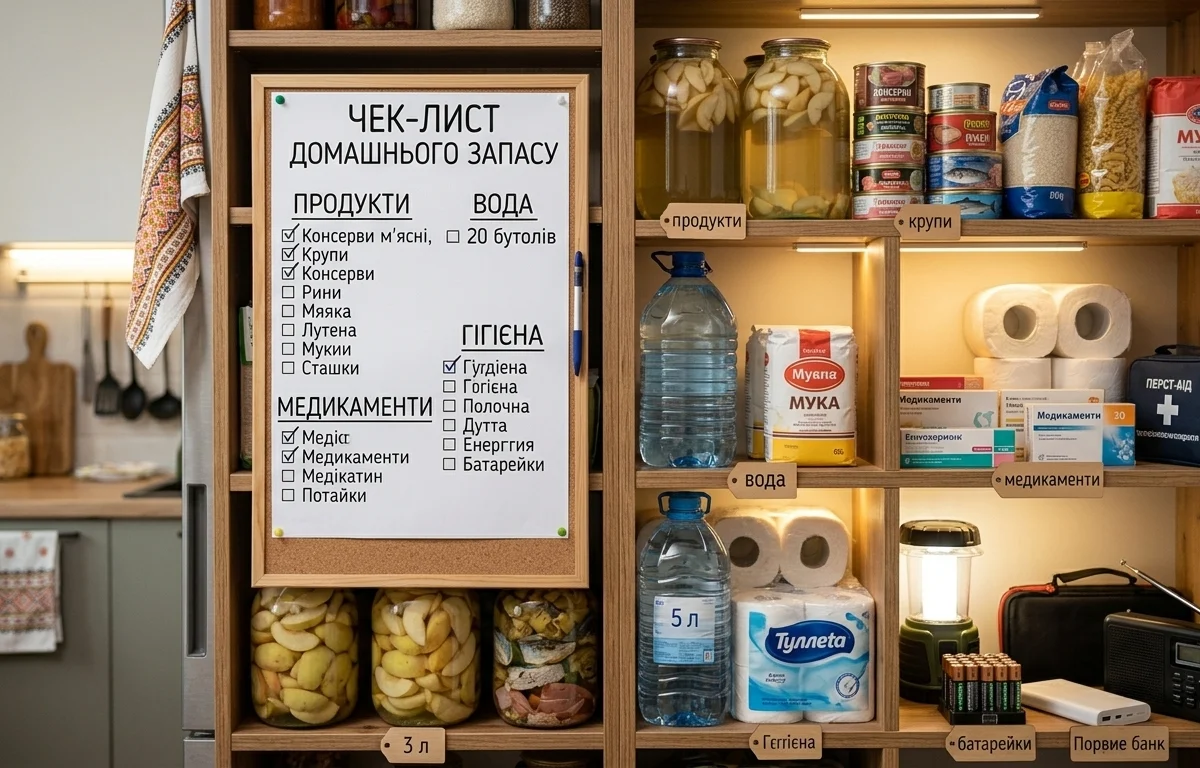 Як зібрати розумний домашній запас на випадок перебоїв із постачанням у магазинах через обстріли— поради та чек-лист