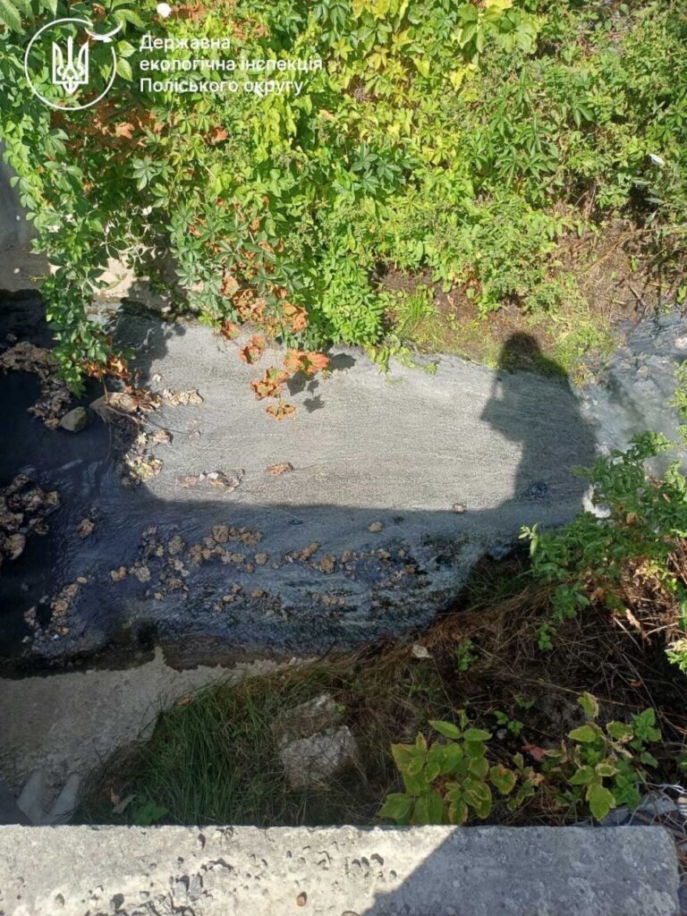 1 У Рівному забруднена вода зі зливової каналізації потрапляє у водойму