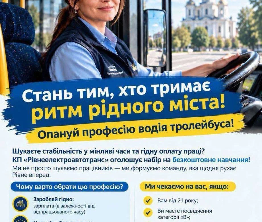 У Рівному запрошують жінок на роботу водієм